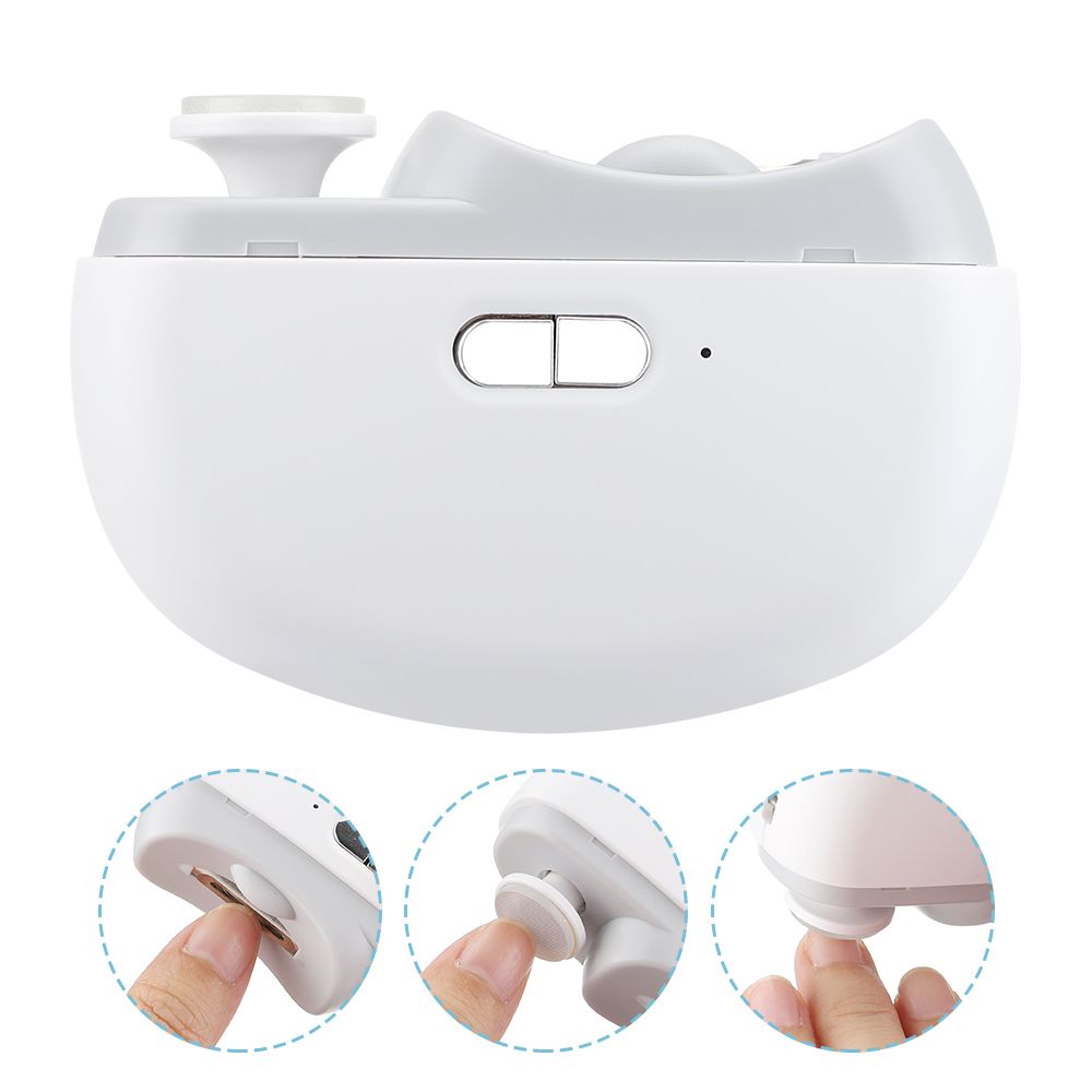 Coupe-ongles électrique automatique 3-en-1 avec polissage – Nouveau modèle 2025, idéal pour adultes et seniors – Lime à ongles intégrée (Rose)