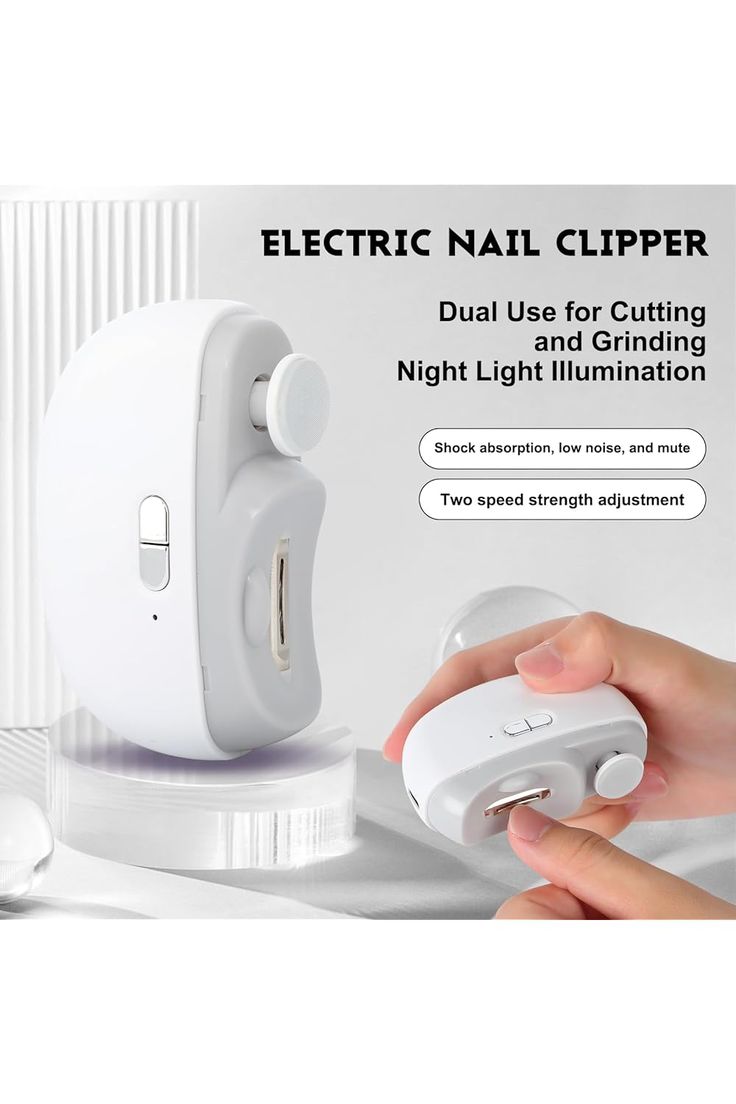 Coupe-ongles électrique automatique 3-en-1 avec polissage – Nouveau modèle 2025, idéal pour adultes et seniors – Lime à ongles intégrée (Rose)